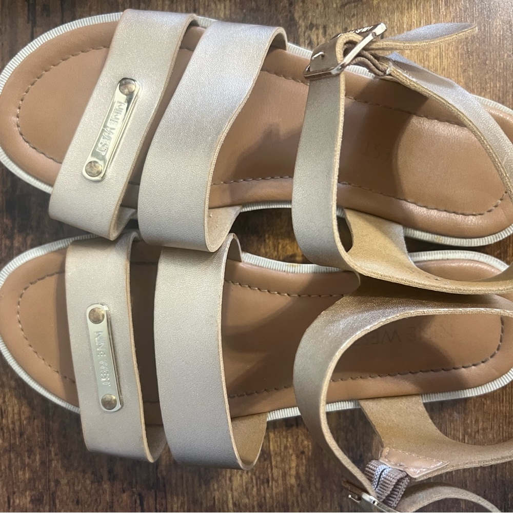 Nine West Gold Sandals for Girls